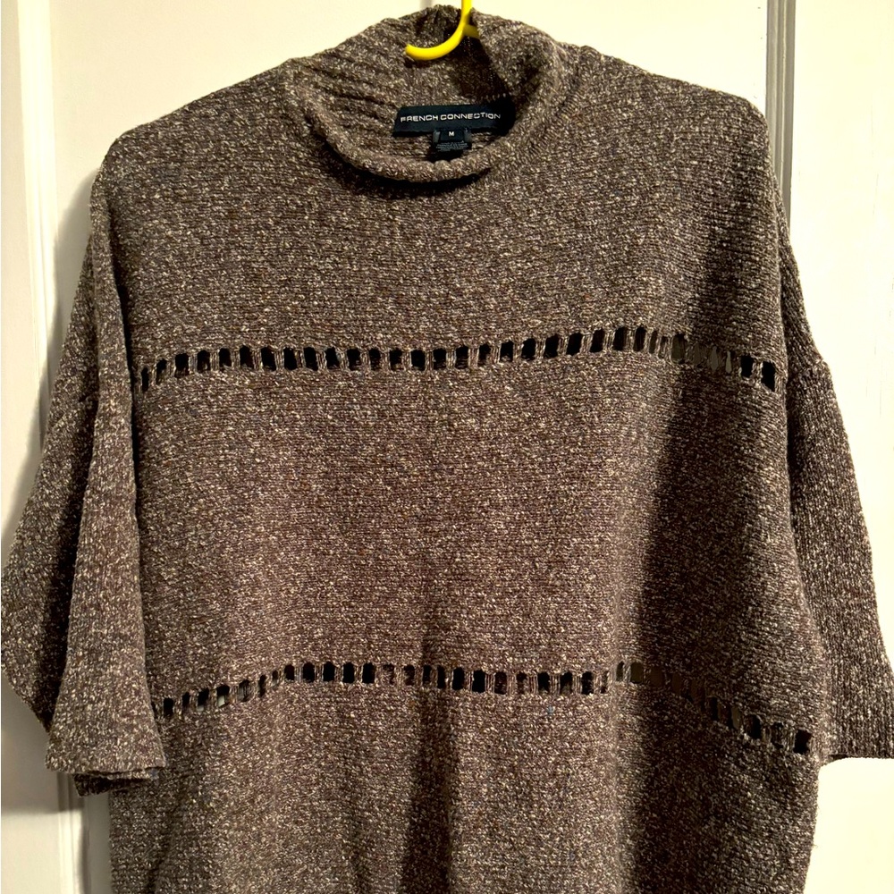 French Connection eyelet sweater mid sleeve